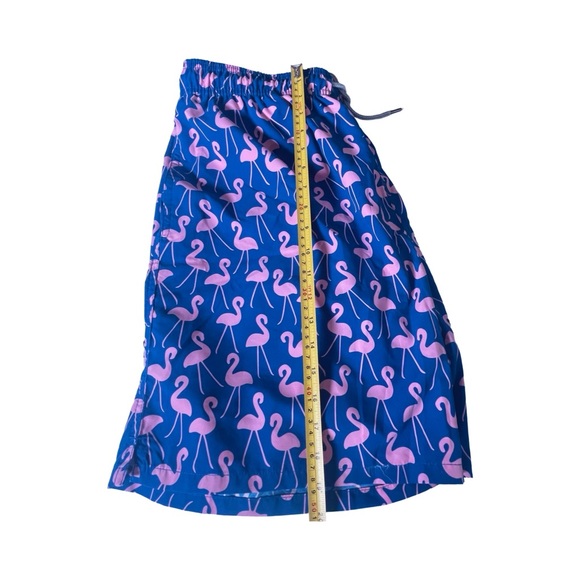 TOM & TEDDY Men Sz 2XL Flamingo Classic Swim Shorts Blue Pink UPF 50 NWT - Picture 5 of 10